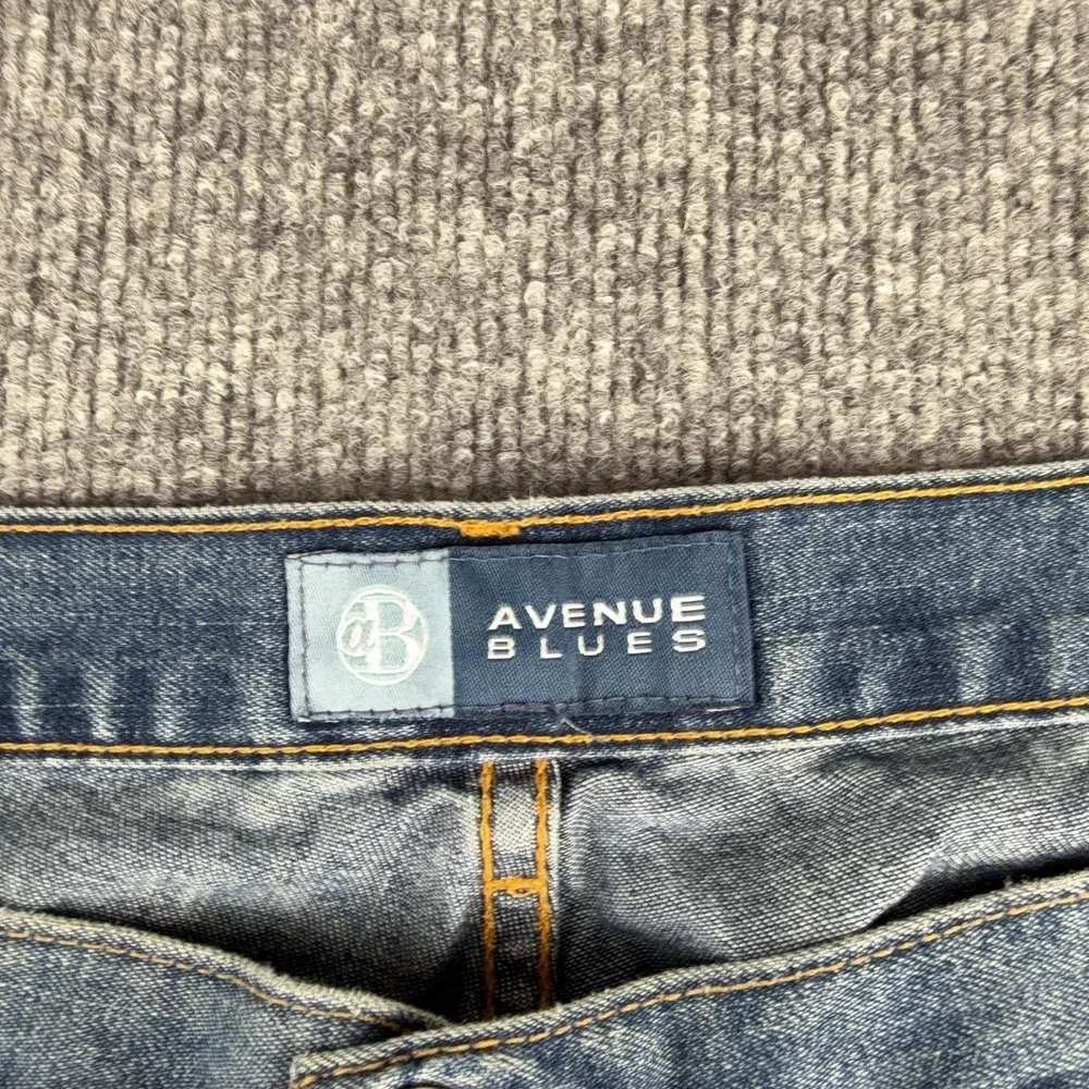 Avenue Blues Capri Jeans Womens 26 Medium Wash High Rise‎ Relaxed Fringe Lips
